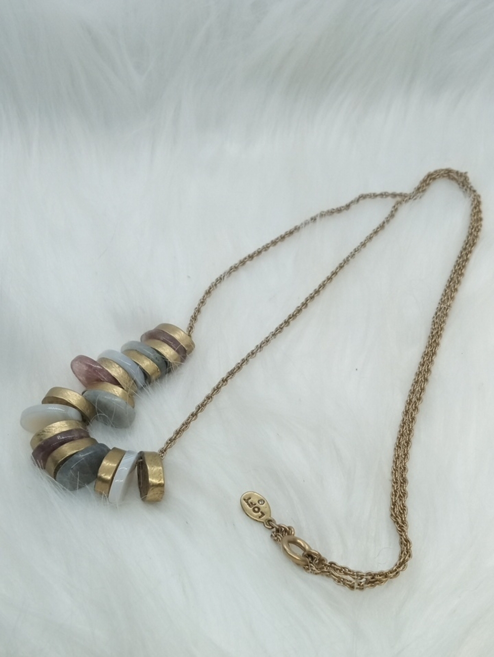 LOFT DISC MIXED MEDIA NECKLACE - Picture 5 of 8